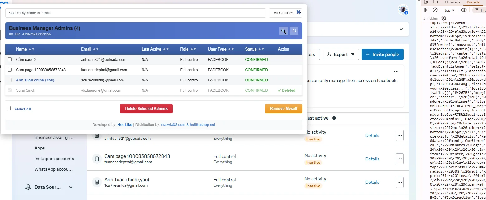 Code F12- Đá admin BM trước 7 ngày